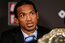 SEATTLE, WA - DECEMBER 06:  Benson Henderson interacts with media during the UFC on FOX press conference on December 6, 2012 at Key Arena in Seattle, Washington.  (Photo by Josh Hedges/Zuffa LLC/Zuffa LLC via Getty Images)