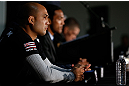 SEATTLE, WA - DECEMBER 06:  BJ Penn interacts with media during the UFC on FOX press conference on December 6, 2012  at Key Arena in Seattle, Washington.  (Photo by Josh Hedges/Zuffa LLC/Zuffa LLC via Getty Images)