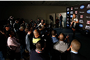 SEATTLE, WA - DECEMBER 06:  Ronda Rousey addresses the media after being presented with the UFC women's bantamweight championship during the UFC on FOX press conference on December 6, 2012 at Key Arena in Seattle, Washington.  (Photo by Josh Hedges/Zuffa LLC/Zuffa LLC via Getty Images)