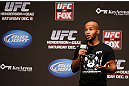 SEATTLE, WA - DECEMBER 07:  Demetrious Johnson interacts with fans during a Q&A session before the official UFC on FOX weigh in on December 7, 2012 at Key Arena in Seattle, Washington.  (Photo by Josh Hedges/Zuffa LLC/Zuffa LLC via Getty Images)
