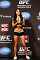 SEATTLE, WA - DECEMBER 07:  UFC Octagon Girl Arianny Celeste stands on stage during the official UFC on FOX weigh in on December 7, 2012 at Key Arena in Seattle, Washington.  (Photo by Josh Hedges/Zuffa LLC/Zuffa LLC via Getty Images)