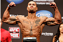 SEATTLE, WA - DECEMBER 07:  Abel Trujillo weighs in during the official UFC on FOX weigh in on December 7, 2012 at Key Arena in Seattle, Washington.  (Photo by Josh Hedges/Zuffa LLC/Zuffa LLC via Getty Images)