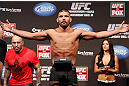 SEATTLE, WA - DECEMBER 07:  Jeremy Stephens weighs in during the official UFC on FOX weigh in on December 7, 2012 at Key Arena in Seattle, Washington.  (Photo by Josh Hedges/Zuffa LLC/Zuffa LLC via Getty Images)