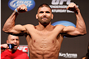 SEATTLE, WA - DECEMBER 07:  Jeremy Stephens weighs in during the official UFC on FOX weigh in on December 7, 2012 at Key Arena in Seattle, Washington.  (Photo by Josh Hedges/Zuffa LLC/Zuffa LLC via Getty Images)
