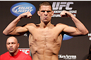 SEATTLE, WA - DECEMBER 07:  Nate Diaz weighs in during the official UFC on FOX weigh in on December 7, 2012 at Key Arena in Seattle, Washington.  (Photo by Josh Hedges/Zuffa LLC/Zuffa LLC via Getty Images)