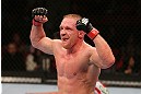 SEATTLE, WA - DECEMBER 08:  Dennis Siver reacts after his victory over Nam Phan during their featherweight bout at the UFC on FOX event on December 8, 2012  at Key Arena in Seattle, Washington.  (Photo by Ezra Shaw/Zuffa LLC/Zuffa LLC via Getty Images) *** Local Caption *** Dennis Siver