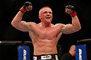 SEATTLE, WA - DECEMBER 08:  Dennis Siver reacts after his victory over Nam Phan during their featherweight bout at the UFC on FOX event on December 8, 2012  at Key Arena in Seattle, Washington.  (Photo by Ezra Shaw/Zuffa LLC/Zuffa LLC via Getty Images) *** Local Caption *** Dennis Siver