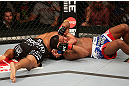 SEATTLE, WA - DECEMBER 08:  Abel Trujillo (L) attempts to submit Marcus LeVesseur during their lightweight bout at the UFC on FOX event on December 8, 2012  at Key Arena in Seattle, Washington.  (Photo by Ezra Shaw/Zuffa LLC/Zuffa LLC via Getty Images) *** Local Caption *** Marcus LeVesseur; Abel Trujillo