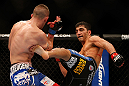 SEATTLE, WA - DECEMBER 08:  (R-L) Ramsey Nijem kicks Joe Proctor during their lightweight bout at the UFC on FOX event on December 8, 2012  at Key Arena in Seattle, Washington.  (Photo by Josh Hedges/Zuffa LLC/Zuffa LLC via Getty Images) *** Local Caption *** Ramsey Nijem; Joe Proctor