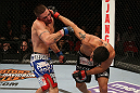 SEATTLE, WA - DECEMBER 08:  (R-L) Ramsey Nijem punches Joe Proctor during their lightweight bout at the UFC on FOX event on December 8, 2012  at Key Arena in Seattle, Washington.  (Photo by Ezra Shaw/Zuffa LLC/Zuffa LLC via Getty Images) *** Local Caption *** Ramsey Nijem; Joe Proctor