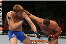 SEATTLE, WA - DECEMBER 08:  (R-L) Mauricio Rua punches Alexander Gustafsson during their light heavyweight bout at the UFC on FOX event on December 8, 2012  at Key Arena in Seattle, Washington.  (Photo by Ezra Shaw/Zuffa LLC/Zuffa LLC via Getty Images) *** Local Caption *** Mauricio Rua; Alexander Gustafsson