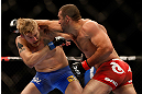 SEATTLE, WA - DECEMBER 08:  (R-L) Mauricio Rua punches Alexander Gustafsson during their light heavyweight bout at the UFC on FOX event on December 8, 2012  at Key Arena in Seattle, Washington.  (Photo by Josh Hedges/Zuffa LLC/Zuffa LLC via Getty Images) *** Local Caption *** Mauricio Rua; Alexander Gustafsson