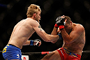 SEATTLE, WA - DECEMBER 08:  (L-R) Alexander Gustafsson punches Mauricio Rua during their light heavyweight bout at the UFC on FOX event on December 8, 2012  at Key Arena in Seattle, Washington.  (Photo by Josh Hedges/Zuffa LLC/Zuffa LLC via Getty Images) *** Local Caption *** Mauricio Rua; Alexander Gustafsson