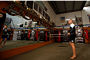 GOLD COAST, AUSTRALIA - DECEMBER 13:  Ross Pearson works out for the media during the UFC on FX open workouts on December 13, 2012 at Boonchu Gym in Gold Coast, Australia.  (Photo by Josh Hedges/Zuffa LLC/Zuffa LLC via Getty Images)