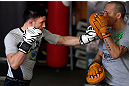 GOLD COAST, AUSTRALIA - DECEMBER 13:  Norman Parke works out for the media during the UFC on FX open workouts on December 13, 2012 at Boonchu Gym in Gold Coast, Australia.  (Photo by Josh Hedges/Zuffa LLC/Zuffa LLC via Getty Images)