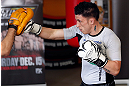 GOLD COAST, AUSTRALIA - DECEMBER 13:  Norman Parke works out for the media during the UFC on FX open workouts on December 13, 2012 at Boonchu Gym in Gold Coast, Australia.  (Photo by Josh Hedges/Zuffa LLC/Zuffa LLC via Getty Images)
