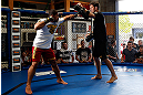 GOLD COAST, AUSTRALIA - DECEMBER 13:  Rousimar Palhares works out for the media during the UFC on FX open workouts on December 13, 2012 at Boonchu Gym in Gold Coast, Australia.  (Photo by Josh Hedges/Zuffa LLC/Zuffa LLC via Getty Images)