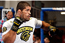 GOLD COAST, AUSTRALIA - DECEMBER 13:  Rousimar Palhares works out for the media during the UFC on FX open workouts on December 13, 2012 at Boonchu Gym in Gold Coast, Australia.  (Photo by Josh Hedges/Zuffa LLC/Zuffa LLC via Getty Images)