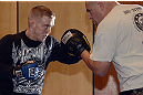 LAS VEGAS, NV - DECEMBER 13:  UFC The Ultimate Fighter Finalist Colton Smith works out for the media during the Ultimate Fighter 16 Finale open workouts at The Joint at the Hard Rock Hotel and Casino on December 13, 2012 in Las Vegas, Nevada.  (Photo by Jeff Bottari/Zuffa LLC/Zuffa LLC)