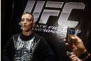 LAS VEGAS, NV - DECEMBER 13:  UFC The Ultimate Fighter Finalist Colton Smith speaks to the media during the Ultimate Fighter 16 Finale open workouts at The Joint at the Hard Rock Hotel and Casino on December 13, 2012 in Las Vegas, Nevada.  (Photo by Jeff Bottari/Zuffa LLC/Zuffa LLC)