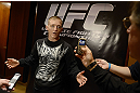 LAS VEGAS, NV - DECEMBER 13:  UFC The Ultimate Fighter Finalist Colton Smith speaks to the media during the Ultimate Fighter 16 Finale open workouts at The Joint at the Hard Rock Hotel and Casino on December 13, 2012 in Las Vegas, Nevada.  (Photo by Jeff Bottari/Zuffa LLC/Zuffa LLC)