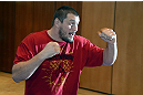 LAS VEGAS, NV - DECEMBER 13:  UFC fighter Matt Mitrione works out for the media during the Ultimate Fighter 16 Finale open workouts at The Joint at the Hard Rock Hotel and Casino on December 13, 2012 in Las Vegas, Nevada.  (Photo by Jeff Bottari/Zuffa LLC/Zuffa LLC)