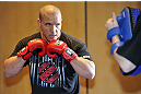 LAS VEGAS, NV - DECEMBER 13:  UFC fighter Pat Barry works out for the media during the Ultimate Fighter 16 Finale open workouts at The Joint at the Hard Rock Hotel and Casino on December 13, 2012 in Las Vegas, Nevada.  (Photo by Jeff Bottari/Zuffa LLC/Zuffa LLC)