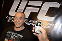 LAS VEGAS, NV - DECEMBER 13:  UFC fighter Pat Barry speaks to the media during the Ultimate Fighter 16 Finale open workouts at The Joint at the Hard Rock Hotel and Casino on December 13, 2012 in Las Vegas, Nevada.  (Photo by Jeff Bottari/Zuffa LLC/Zuffa LLC)