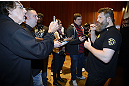LAS VEGAS, NV - DECEMBER 13:  UFC fighter Roy 'Big Country" Nelson speaks to the media during the Ultimate Fighter 16 Finale open workouts at The Joint at the Hard Rock Hotel and Casino on December 13, 2012 in Las Vegas, Nevada.  (Photo by Jeff Bottari/Zuffa LLC/Zuffa LLC)