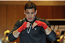 LAS VEGAS, NV - DECEMBER 13:  UFC fighter Shane Del Rosario works out for the media during the Ultimate Fighter 16 Finale open workouts at The Joint at the Hard Rock Hotel and Casino on December 13, 2012 in Las Vegas, Nevada.  (Photo by Jeff Bottari/Zuffa LLC/Zuffa LLC)