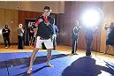 LAS VEGAS, NV - DECEMBER 13:  UFC fighter Shane Del Rosario works out for the media during the Ultimate Fighter 16 Finale open workouts at The Joint at the Hard Rock Hotel and Casino on December 13, 2012 in Las Vegas, Nevada.  (Photo by Jeff Bottari/Zuffa LLC/Zuffa LLC)