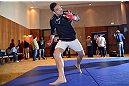 LAS VEGAS, NV - DECEMBER 13:  UFC fighter Shane Del Rosario works out for the media during the Ultimate Fighter 16 Finale open workouts at The Joint at the Hard Rock Hotel and Casino on December 13, 2012 in Las Vegas, Nevada.  (Photo by Jeff Bottari/Zuffa LLC/Zuffa LLC)