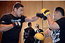 LAS VEGAS, NV - DECEMBER 13:  UFC fighter Shane Del Rosario works out for the media during the Ultimate Fighter 16 Finale open workouts at The Joint at the Hard Rock Hotel and Casino on December 13, 2012 in Las Vegas, Nevada.  (Photo by Jeff Bottari/Zuffa LLC/Zuffa LLC)