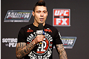 GOLD COAST, AUSTRALIA - DECEMBER 14:  UFC welterweight fighter Dan Hardy interacts with fans during a Q&A session before the UFC on FX weigh in on December 14, 2012 at Gold Coast Convention and Exhibition Centre in Gold Coast, Queensland, Australia.  (Photo by Josh Hedges/Zuffa LLC/Zuffa LLC via Getty Images)