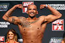 GOLD COAST, AUSTRALIA - DECEMBER 14:  Joey Beltran weighs in during the UFC on FX weigh in on December 14, 2012 at Gold Coast Convention and Exhibition Centre in Gold Coast, Queensland, Australia.  (Photo by Josh Hedges/Zuffa LLC/Zuffa LLC via Getty Images)
