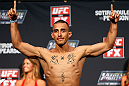 GOLD COAST, AUSTRALIA - DECEMBER 14:  Yaotzin Meza weighs in during the UFC on FX weigh in on December 14, 2012 at Gold Coast Convention and Exhibition Centre in Gold Coast, Queensland, Australia.  (Photo by Josh Hedges/Zuffa LLC/Zuffa LLC via Getty Images)