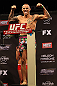 LAS VEGAS, NV - DECEMBER 14:  Dustin Poirier poses on the scale during TUF 16 Finale weigh in on December 14, 2012  at the Joint at the Hard Rock in Las Vegas, Nevada.  (Photo by Jim Kemper/Zuffa LLC/Zuffa LLC via Getty Images)