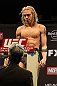 LAS VEGAS, NV - DECEMBER 14:  Jonathan Brookins weighs in during TUF 16 Finale weigh in on December 14, 2012  at the Joint at the Hard Rock in Las Vegas, Nevada.  (Photo by Jim Kemper/Zuffa LLC/Zuffa LLC via Getty Images)