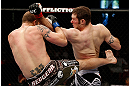 GOLD COAST, AUSTRALIA - DECEMBER 15:  (R-L) Nick Penner punches Cody Donovan during their light heavyweight fight at the UFC on FX event on December 15, 2012  at Gold Coast Convention and Exhibition Centre in Gold Coast, Australia.  (Photo by Josh Hedges/Zuffa LLC/Zuffa LLC via Getty Images)