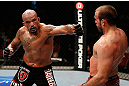 GOLD COAST, AUSTRALIA - DECEMBER 15:  (L-R) Joey Beltran punches Igor Pokrajac during their light heavyweight fight at the UFC on FX event on December 15, 2012  at Gold Coast Convention and Exhibition Centre in Gold Coast, Australia.  (Photo by Josh Hedges/Zuffa LLC/Zuffa LLC via Getty Images)