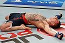 GOLD COAST, AUSTRALIA - DECEMBER 15:  Norman Parke celebrates after his lightweight fight against Colin Fletcher at the UFC on FX event on December 15, 2012  at Gold Coast Convention and Exhibition Centre in Gold Coast, Australia.  (Photo by Josh Hedges/Zuffa LLC/Zuffa LLC via Getty Images)