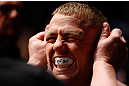 GOLD COAST, AUSTRALIA - DECEMBER 15:  Ross Pearson prepares to enter the Octagon before his lightweight fight against George Sotiropoulos at the UFC on FX event on December 15, 2012  at Gold Coast Convention and Exhibition Centre in Gold Coast, Australia.  (Photo by Josh Hedges/Zuffa LLC/Zuffa LLC via Getty Images)