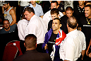 GOLD COAST, AUSTRALIA - DECEMBER 15:  George Sotiropoulos enters the arena before his lightweight fight against Ross Pearson at the UFC on FX event on December 15, 2012  at Gold Coast Convention and Exhibition Centre in Gold Coast, Australia.  (Photo by Josh Hedges/Zuffa LLC/Zuffa LLC via Getty Images)