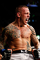 GOLD COAST, AUSTRALIA - DECEMBER 15:  Ross Pearson reacts after his knockout victory over George Sotiropoulos during their lightweight fight at the UFC on FX event on December 15, 2012  at Gold Coast Convention and Exhibition Centre in Gold Coast, Australia.  (Photo by Josh Hedges/Zuffa LLC/Zuffa LLC via Getty Images)
