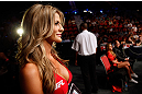 GOLD COAST, AUSTRALIA - DECEMBER 15:  UFC Octagon Girl Kristie McKeon prepares to introduce a round during the UFC on FX event on December 15, 2012  at Gold Coast Convention and Exhibition Centre in Gold Coast, Australia.  (Photo by Josh Hedges/Zuffa LLC/Zuffa LLC via Getty Images)