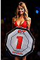 GOLD COAST, AUSTRALIA - DECEMBER 15:  UFC Octagon Girl Kahili Blundell introduces a round during the UFC on FX event on December 15, 2012  at Gold Coast Convention and Exhibition Centre in Gold Coast, Australia.  (Photo by Josh Hedges/Zuffa LLC/Zuffa LLC via Getty Images)