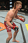 LAS VEGAS, NV - DECEMBER 15:  Mike Pyle reacts to his knockout victory over James Head during their welterweight fight at the TUF 16 Finale on December 15, 2012  at the Joint at the Hard Rock in Las Vegas, Nevada.  (Photo by Jim Kemper/Zuffa LLC/Zuffa LLC via Getty Images) *** Local Caption *** Mike Pyle; James Head