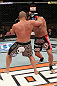 LAS VEGAS, NV - DECEMBER 15:  (L-R) Pat Barry punches Shane Del Rosario during their heavyweight fight at the TUF 16 Finale on December 15, 2012  at the Joint at the Hard Rock in Las Vegas, Nevada.  (Photo by Jim Kemper/Zuffa LLC/Zuffa LLC via Getty Images) *** Local Caption *** Pat Barry; Shane Del Rosario
