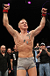 LAS VEGAS, NV - DECEMBER 15:  Colton Smith reacts to his victory over Mike Ricci after their lightweight fight at the TUF 16 Finale on December 15, 2012  at the Joint at the Hard Rock in Las Vegas, Nevada.  (Photo by Jim Kemper/Zuffa LLC/Zuffa LLC via Getty Images) *** Local Caption *** Colton Smith; Mike Ricci