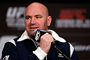LAS VEGAS, NV - DECEMBER 27:  UFC President Dana White during the final UFC 155 pre-fight press conference on December 27, 2012 at MGM Grand in Las Vegas, Nevada. (Photo by Josh Hedges/Zuffa LLC/Zuffa LLC via Getty Images)